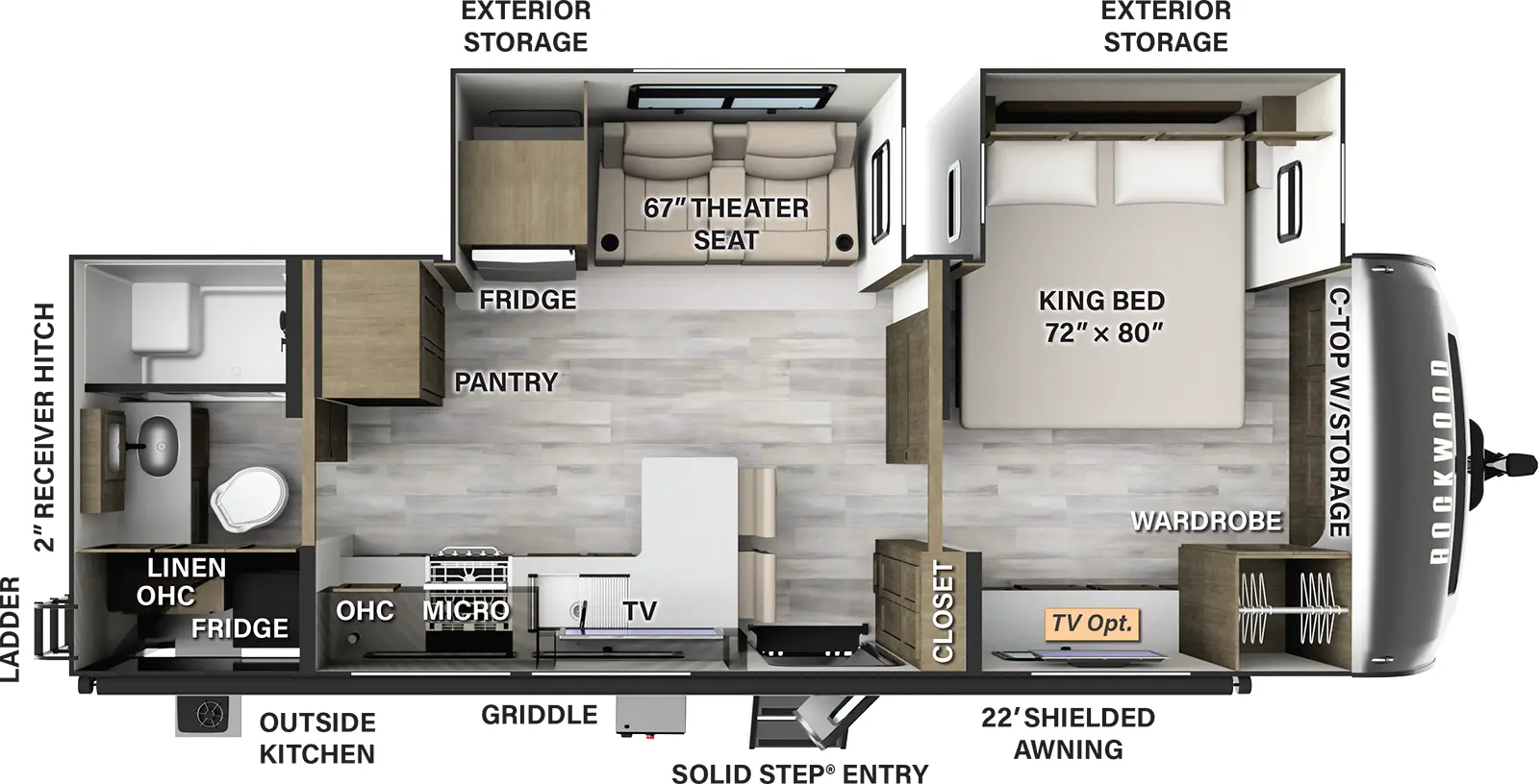 Rockwood Signature Travel Trailers 8265KBS Floorplan